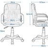 41zZoeTxMgL._AC_.jpg Yaheetech Chaise de Bureau Hauteur Réglable Fauteuil de Bureau en Similicuir Siège Rembourrée Rotation à 360°