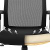 51FrOvSFbL._AC_.jpg SONGMICS Fauteuil de bureau pivotant, Chaise à dossier, Siège, Hauteur réglable, Noir OBN83B