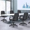 51xAgjvXYL._AC_.jpg Yaheetech Chaise de Bureau Hauteur Réglable Fauteuil de Bureau en Similicuir Siège Rembourrée Rotation à 360°
