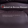 510YJgVwJL._AC_.jpg HOMCOM Fauteuil de Bureau Direction pivotant massant Chauffant électrique revêtement synthétique Chocolat