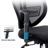 IntimaTe WM Heart Chaise de Bureau en Maille, Siege de Bureau Ergonomique, Fauteuil de Bureau Inclinable, Dossier Haut avec Appui tête et Soutien Lombaire, Accoudoirs Réglable, Noir