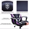 510uiUcn47L._AC_.jpg Chaise Gaming Violet, Fauteuil Gamer avec Massage, Fauteuil de Jeu PC pour Adultes, Chaise de Bureau Style Racing Grand, Chaise d'ordinateur de gaming avec Accoudoir, Ergonomique Chaise Racing Purple