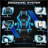511K8B3daJS._AC_.jpg BASETBL Chaise Gaming, Fauteuil Gamer, Chaise de Course Ergonomique, Fauteuil PC Professionnel, Dossier Inclinable, avec Repose-Pied, Appui-Tête, Support Lombaire, Siège de Bureau en PU, Bleu et Noir