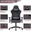 512whQdolqL._AC_.jpg STmeng Comfort X3 Chaise de Bureau Gaming, Chaise de Jeu pivotantes de Course avec accoudoir, Chaise d'ordinateur réglable Ergonomique avec Lombaire et Oreiller de tête (Black)