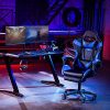 513PQ9kamaL._AC_.jpg CO-Z Chaise de Gaming, Fauteuil de Gamer, Fauteuil de Bureau Racing, Chaise Ergonomique Inclinable avec Appui-Tête et Support Lombaire, Siège de Gaming avec Repose-Pieds (Bleu)