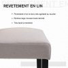 5155KJBC0zL._AC_.jpg HOMCOM Lot de 2 chaises de Salle à Manger Chaise de cuicine Grand Confort Pieds en Bois Lin 47 x 55 x 100 cm