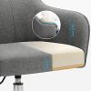 51580zohvYL._AC_.jpg SONGMICS Fauteuil de bureau, Chaise pivotante confortable, Siège ergonomique, réglable en hauteur, charge 120 kg, cadre enacier, tissu imitation lin, pour bureau, Gris OBG019G01