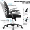 515BZvw8aJL._AC_.jpg Noblewell Chaise de bureau ergonomique avec soutien lombaire confortable, accoudoirs rabattables réglables - en maille respirante pour la maison et le bureau (Noir)