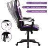 5163aDnM9DL._AC_.jpg Chaise Gaming Violet, Fauteuil Gamer avec Massage, Fauteuil de Jeu PC pour Adultes, Chaise de Bureau Style Racing Grand, Chaise d'ordinateur de gaming avec Accoudoir, Ergonomique Chaise Racing Purple