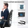516iMpTUBhL._AC_.jpg Noblewell Chaise de bureau ergonomique avec soutien lombaire confortable, accoudoirs rabattables réglables - en maille respirante pour la maison et le bureau (Noir)