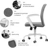 517UrEd3-IL._AC_.jpg Hbada Chaise de Bureau à roulettes, Fauteuil Pivotant de Conception Ergonomique, Siège en Tissu Respirant pour Maison et Bureau, Hauteur Réglable, Blanc