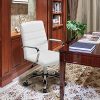 517p5FJJymL._AC_.jpg Yaheetech Chaise de Bureau Ergonomique Fauteuil de Bureau Cuir PU avec Siège Dossier Rembourré Hauteur Réglable Inclinable Pivotantes Blanche