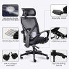 517xeHDyCXL._AC_.jpg Dripex Chaise de Bureau Ergonomique roulante avec Repose Pieds Rétractable, Siège de Bureau Pivotante en Filet, Capacité de Charge 110 kg