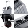 FERGÉ Set 3 valises rigides à 4 roulettes Marseille Ensemble de Bagages (XL, M, 55 cm) Trolley Voyage Rouge