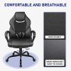 BASETBL Chaise Bureau, Fauteuil Bureau Ergonomique, Chaise Gaming Hauteur Réglable et Dossier Inclinable, Fauteuil Gamer avec Appui-Tête et Support Lombaire (Noir)…