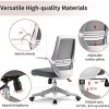 519YCEp3hS._AC_.jpg SIHOO Chaise de Bureau rotative à 360 °, Siege de Bureau Ergonomique en Maille avec Support Lombaire Confortable, accoudoirs Pliables et réversibles, Fauteuil de Bureau avec Roues en Nylon (Gris)