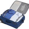 Amazon Basics Valise cabine extensible souple, à roulettes avec serrure TSA - 55 cm, Bleu