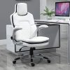 51B-rM9rgL._AC_.jpg Fauteuil de bureau manager gaming style baquet racing dossier assise capitonné revêtement synthétique blanc noir