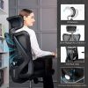 51BKQtzyzUL._AC_.jpg mfavour Siège Confortable Chaise de Bureau Fauteuil Ergonomique avec Accoudoirs Réglable Hauteur Appui-tête Ajustable Dossier Inclinable Soutien Lombaire Le Charge Max. 200kg