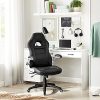 SONGMICS Fauteuil gamer, Chaise gaming, Chaise racing, Siège e-sport, Chaise de bureau à haut dossier, hauteur réglable, accoudoirs relevables, mécanisme d'inclinaison, Noir OBG28B