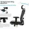 51Cyb9NCefL._AC_.jpg SIHOO Chaise de Bureau Fauteuil Ergonomique avec Repose-Pieds réglable en Hauteur et Appui-tête Siège en Maille avec Inclinaison du Dossier et Support Lombaire (Noir)