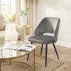51D1uXjWa8S._AC_.jpg SONGMICS Lot de 2 Chaises de Salle à Manger, Chaise de Loisirs Moderne en Velours, Chaise de Cuisine rembourrée avec Pieds en métal, pour Salon, Gris LDC81GY