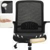 51D797UVyJS._AC_.jpg SONGMICS Fauteuil de bureau en toile, Chaise ergonomique, Siège, pivotant, réglable en hauteur, mécanisme d’inclinaison, siège et dossier en toile respirante, Noir OBN032B01