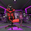 51EOOIdDnpS._AC_.jpg Acethrone Chaise de Jeu de Bureau Ergonomique, Siège Gamer Confortable, Fauteille Gamer Tissu, Chaise Gaming, Dossier Inclinable 90 ° à 135 °, Pivotante 360 °, Hauteur Accoudoirs Réglables (Noir)