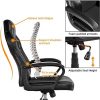 51ESXQQmf5L._AC_.jpg Yaheetech Chaise de Bureau Fauteuil Gaming Pivotant 150kg Dossier Haut Ergonomique, Hauteur Réglable, Inclinable, Siège Rembourré Noir