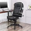 51G0MbISPHL._AC_.jpg Songmics Fauteuil de Bureau à Dossier Haut, avec Appui-tête, Assise rembourrée, Accoudoirs Pliables, Ergonomique, Noir OBG51B, Nero, 77 x 33 x 65 cm