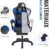 51G4LH7F2EL._AC_.jpg CO-Z Chaise de Gaming, Fauteuil de Gamer, Fauteuil de Bureau Racing, Chaise Ergonomique Inclinable avec Appui-Tête et Support Lombaire, Siège de Gaming avec Repose-Pieds (Bleu)