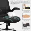 51GdUOaw95L._AC_.jpg Chaise de Bureau Ergonomique EPLUS LIVING Fauteuil Bureau Coussin Elastique Imperméable Dossier 3 Angles Verouillable Accoudoir Relevable Appui-tête Support Lombaire Réglable Piètement en Acier Rigide