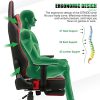 SITMOD Chaise Gaming Fauteuil Gamer Ergonomique Cuir PU Chaise Racing de Jeu avec Repose-Pied Chaises Gaming de Bureau avec Support Lombaire pour Massage Chaises Gamer,Rouge