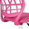 LeMonde Carnation - Siege Chaise de Bureau Enfant en Tissu Dactylo en Tissu Ajustable avec roulettes Rose