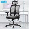 51Jk23yd3fL._AC_.jpg Frarlsh Fauteuil de Bureau en Accoudoirs Réglable et Hauteur Réglable, Ergonomique Chaise en Maille Respirante, Siège D'ordinateur Pivotant avec Dossier Inclinable, 150kg Maximum (Noir)