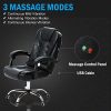 51KcHFVrAML._AC_.jpg VONLUCE Chaise de Bureau avec Massage, Fauteuil de Bureau Pivotante, Chaise en Cuir PU avec Fonction Massage Réglable en Hauteur (sans Repose-Pieds)