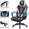 51M6Li8zyyL._AC_.jpg Chaise Gaming Violet, Fauteuil Gamer avec Massage, Fauteuil de Jeu PC pour Adultes, Chaise de Bureau Style Racing Grand, Chaise d'ordinateur de gaming avec Accoudoir, Ergonomique Chaise Racing Purple
