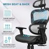 51MY6ZG0rHS._AC_.jpg Komene Chaise de Bureau Ergonomique, Fauteuil de Bureau reglable, Pivotante 360 ° Siège de Bureau, avec Dossier en Maille Respirante, Appui-tête et Accoudoir Réglable, Noir