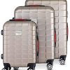 51Nh6pwICQL._AC_.jpg Set de 3 valises rigides Champagne Or 4 Roues 360° Bagage 2 poignées de Transport Plastique ABS Serrure Cadenas à Combinaison Malle Voyage léger Vacances