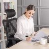 51NkpiTVyKL._AC_.jpg mfavour Siège Confortable Chaise de Bureau Fauteuil Ergonomique avec Accoudoirs Réglable Hauteur Appui-tête Ajustable Dossier Inclinable Soutien Lombaire Le Charge Max. 200kg