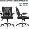 51OD7xkXFRL._AC_.jpg Noblewell Chaise de bureau ergonomique avec soutien lombaire confortable, accoudoirs rabattables réglables - en maille respirante pour la maison et le bureau (Noir)