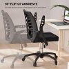 51OqNcTCvTL._AC_.jpg Noblewell Chaise de bureau ergonomique avec soutien lombaire confortable, accoudoirs rabattables réglables - en maille respirante pour la maison et le bureau (Noir)