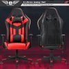 51PzRQkHBxS._AC_.jpg Acethrone Chaise de Jeu de Bureau Ergonomique, Siège Gamer Confortable, Fauteille Gamer Tissu, Chaise Gaming, Dossier Inclinable 90 ° à 135 °, Pivotante 360 °, Hauteur Accoudoirs Réglables (Noir)