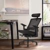 51QZUl9qxnL._AC_.jpg Chaise de Bureau Ergonomique avec Profondeur du Coussin Réglable|Hauteur de L'appui-tête Réglable|Support Lombaire Réglable|Accoudoirs 3D|L'élasticité & L'angle d'inclinaison du Dossier sont Réglables