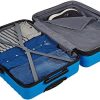 Amazon Basics Valise de voyage à roulettes pivotantes, Bleu clair, Lot de 3 valises (55 cm, 68 cm, 78 cm)