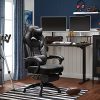 51QzVJPScgS._AC_.jpg SONGMICS Fauteuil gamer ergonomique, Chaise gaming, Fauteuil de bureau, avec repose-pieds télescopique, appui-tête réglable, support lombaire, capacité de charge 150 kg, Noir OBG077B01