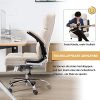 51SChKYRejS._AC_.jpg Yamasoro Chaise de bureau ergonomique avec accoudoirs rabattables, hauteur réglable à 360°, chaise de bureau avec support lombaire réglable, chaise de bureau en velours (Beige)