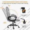 51SF63WWBS._AC_.jpg BASETBL Chaise de Bureau, Fauteuil de Bureau, Siege d’Ordinateur Rembourrée Épaisse, Chaise Ergonomique en Tissu avec Haut Dossier, Soutien Lombaire et Accoudoirs (Gris)