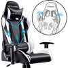51ScRI7dcL._AC_.jpg GTPLAYER Chaise Gaming Fauteuil de Bureau Berçante Siège Ergonomique Accoudoir Réglable Appui-tête Support Lombaire (Noir-Blanc)