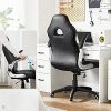 SONGMICS Fauteuil gamer, Chaise gaming, Chaise racing, Siège e-sport, Chaise de bureau à haut dossier, hauteur réglable, accoudoirs relevables, mécanisme d'inclinaison, Noir OBG28B
